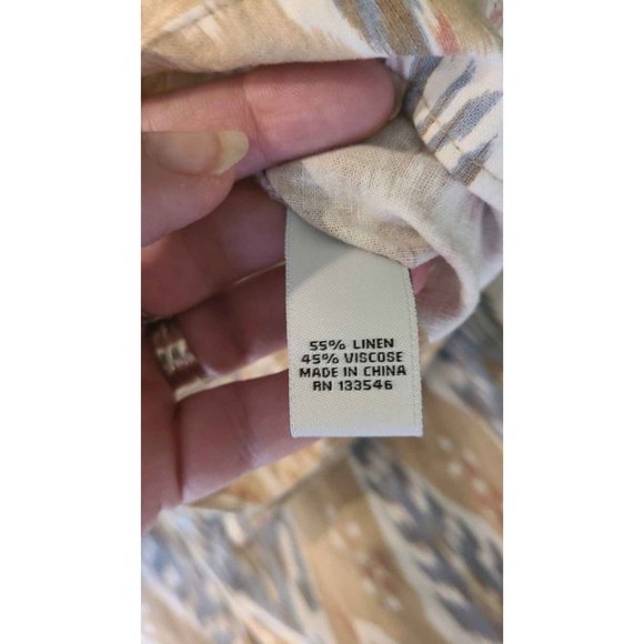 NWT Carole Little Linen Pants SIze 8 Southwest Print - Picture 7 of 7